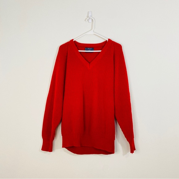 Vintage | Red Chunky Knit Sweater - Picture 1 of 4